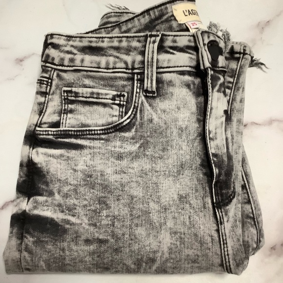 L’AGENCE High Line Distressed Skinny BlackJeans 25 NWTOT (w549) - Picture 13 of 13